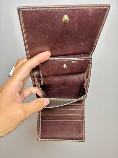 Gucci Canvas Tri Fold Dark Brown Gucci GG Monogram Wallet