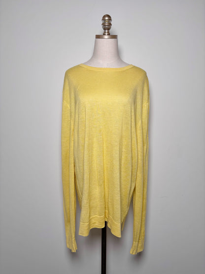 Mens Size L Zegna Yellow Cashmere, silk Solid Men's Shirt