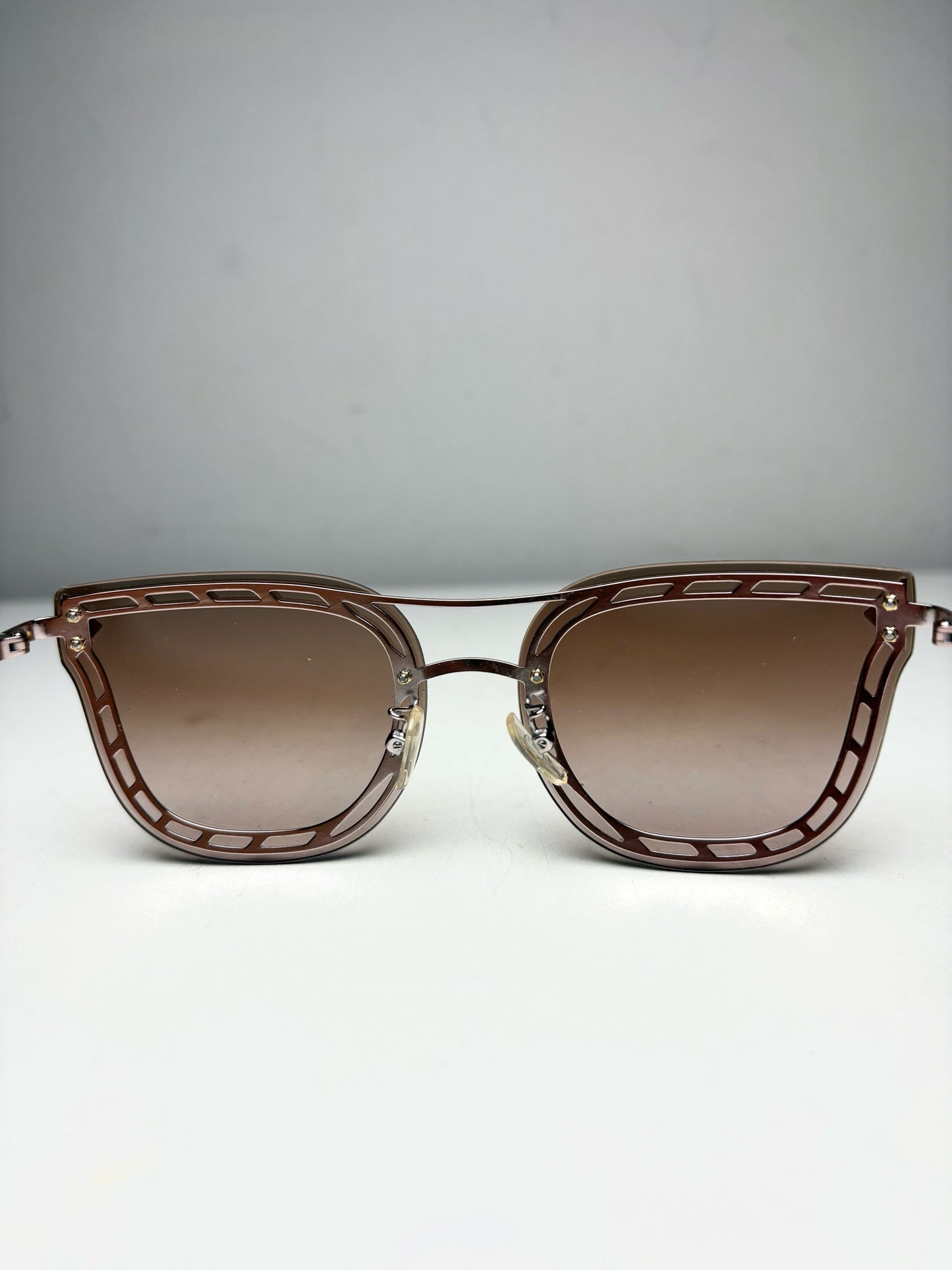 Women's Tory Burch TY6067 Rose Gold & Light Pink Tortoiseshell Pre-Owned Cat-Eye Sunglasses