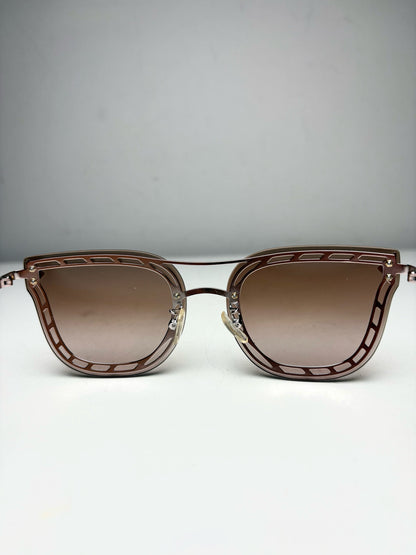Women's Tory Burch TY6067 Rose Gold & Light Pink Tortoiseshell Pre-Owned Cat-Eye Sunglasses