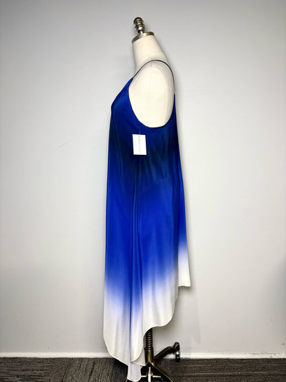 Women Size 4 Milly Blue Ombre Pure Silk Pre-owned Dress
