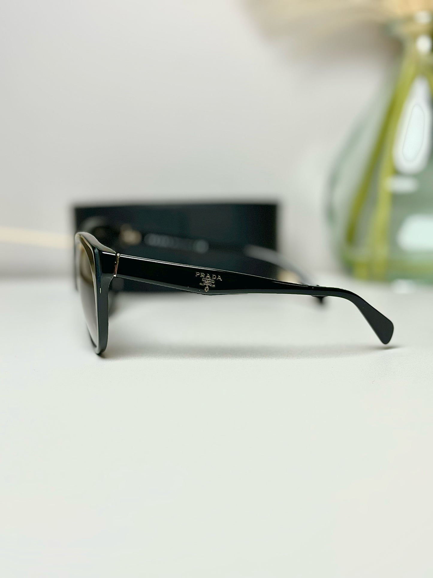 Black Prada Rounded Cat Eye Sunglasses