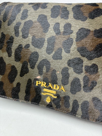 Women's Authentic Prada Cavallino Leopard Calf Hair Vintage Authentic Pre-Owned Crossbody Bag