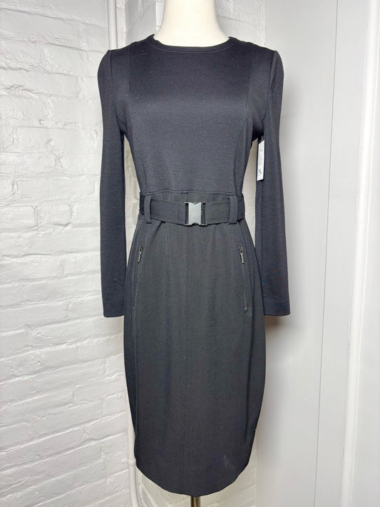 Women Size 6 Akris Punto Black Solid Dress
