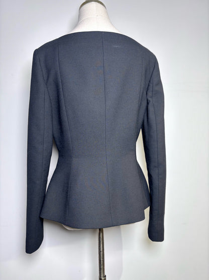 Women Size 8 Ralph Lauren Purple Label Black Solid Pre-owned Wool Suit