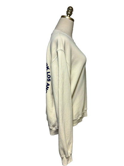 Women's Size M Madhappy Cream Peace Sign Pure Cotton Pre-Owned Crewneck Sweater