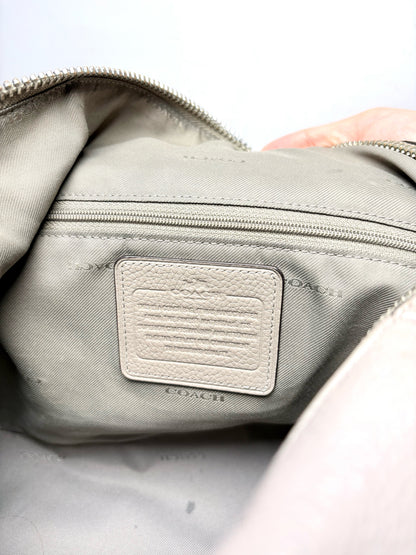 Women's Coach Primrose 37934 Taupe Pebble Leather Pre-Owned Medium Satchel Purse