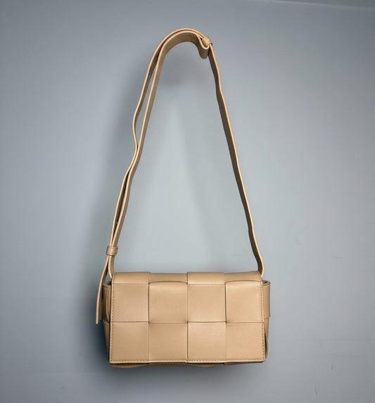 Bottega Veneta Mini Intrecciato Cassette Leather Pre-owned Almond Pre-owned