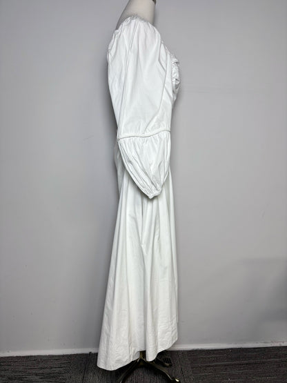 Women Size 8/M Ulla Johnson Florella White Pure cotton Pre-owned, NWT Dress
