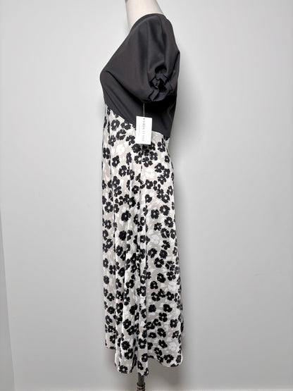 Women Size 1 (US 2-4) Ted Baker Black Part Floral & Solid Dress