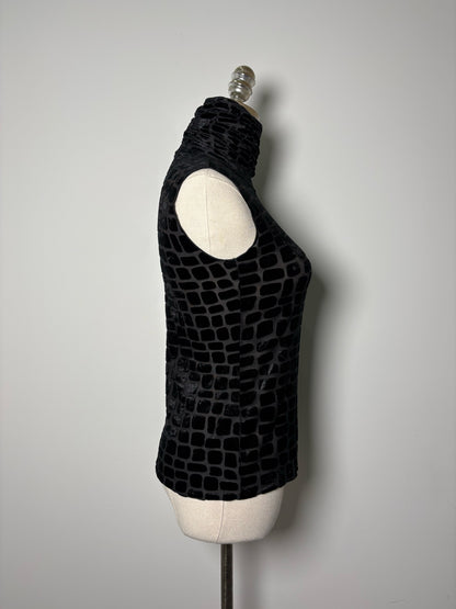 Women Size 6 Armani Collection Black Squares Pre-owned Tank Top