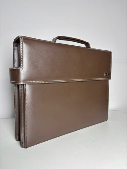 Men's Jaeger LeCoultre Leather Brown Briefase
