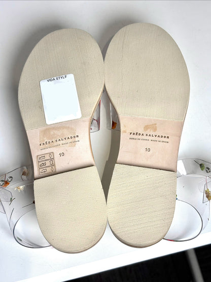 W Shoe Size 10 Freda Salvador Sera Fisherman Pressed Flower PVC Pre-owned Sandal