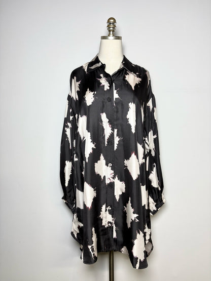 Women Size 8 Ulla Johnson Alejandra Black Print Pure Silk Pre-owned, NWT Dress