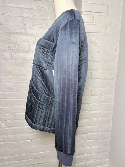 Women Size S/P Club Monaco Blue Quilted NWT Jacket