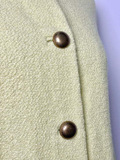 Women Size M Ann Mashburn Yellow Wool Blend Blazer