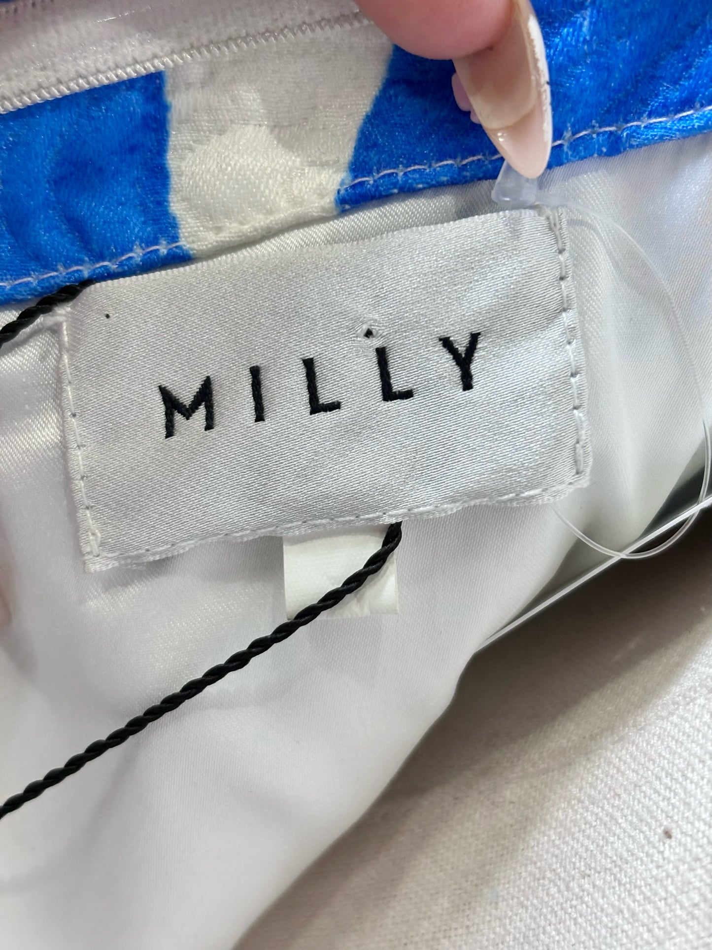 Women Size S Milly Annette Dream Rose Blue, White Ballgown NWT Pre-owned