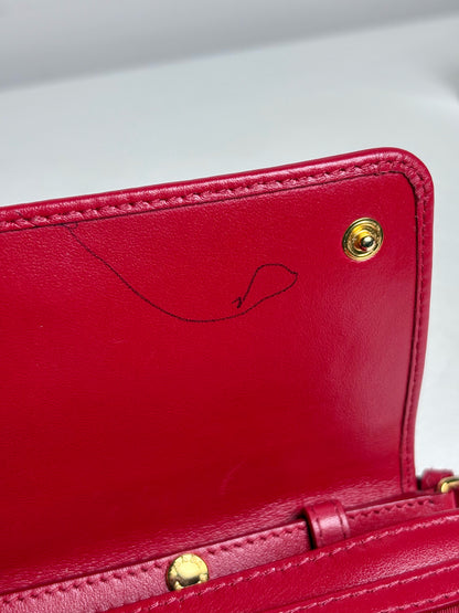 Prada Nylon Pre-owned Red Small Wallet
