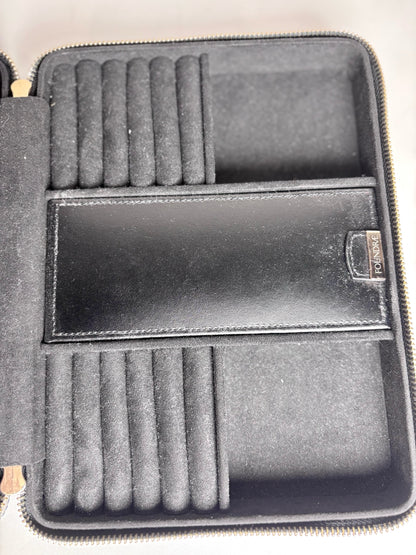 Foundrae Quilted, Symbols Leather Pre-owned Travel Jewelry Case