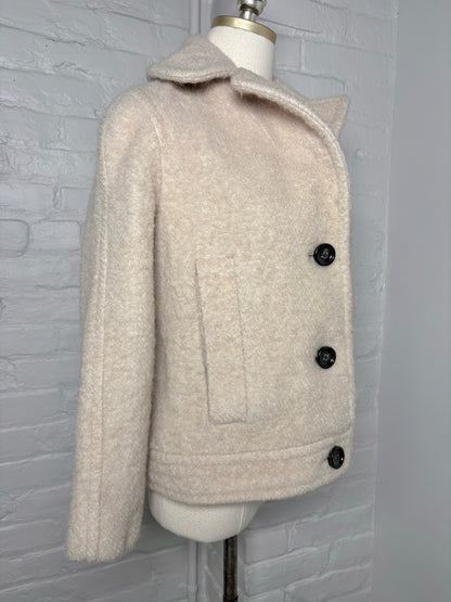 Women Size XS Coach Oatmeal Solid Wool Coat