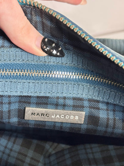 Marc Jacobs Solid Y2K Vintage Pre-owned Teal Fabric/Leather Shoulder Purse