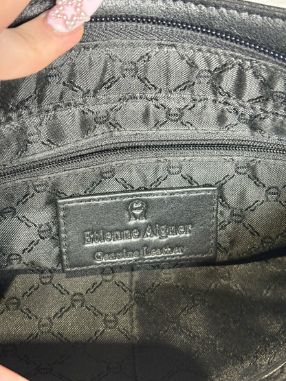 Women's Etienne Aigner Solid Vintage Leather Pre-owned Black Small Purse