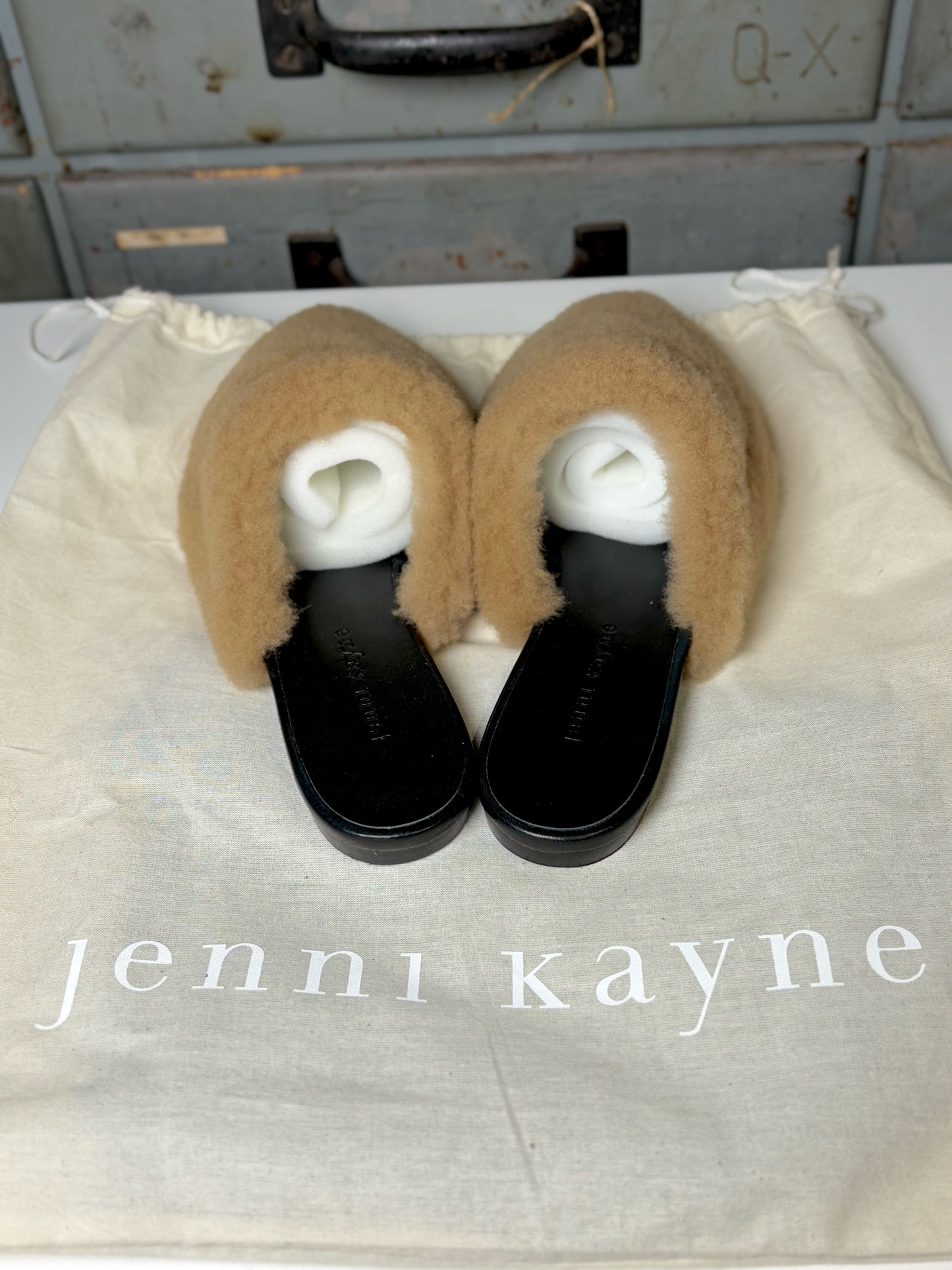 W Shoe Size 39 (8.5 US) Jenni Kayne Camel Shearling Slip-ons