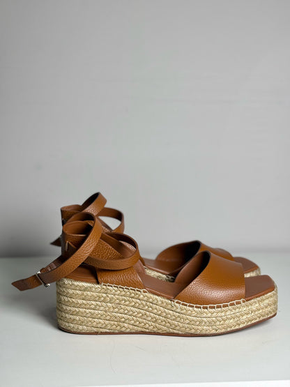 W Shoe Size 42 Lafayette 148 Tan, beige Leather Wedges