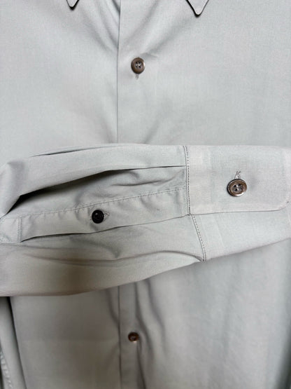 Men Size 14/15 3/4 (L) Prada Cotton Blend Green Men's Vint Pre-owned Shirt