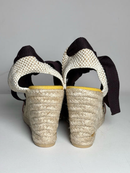 W Shoe Size 8 Coach Khaki Espadrille Pre-owned, NWOT Wedges