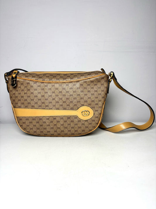 Gucci Monogram Vintage Coated Canvas Pre-owned Beige, Tan Small Purse