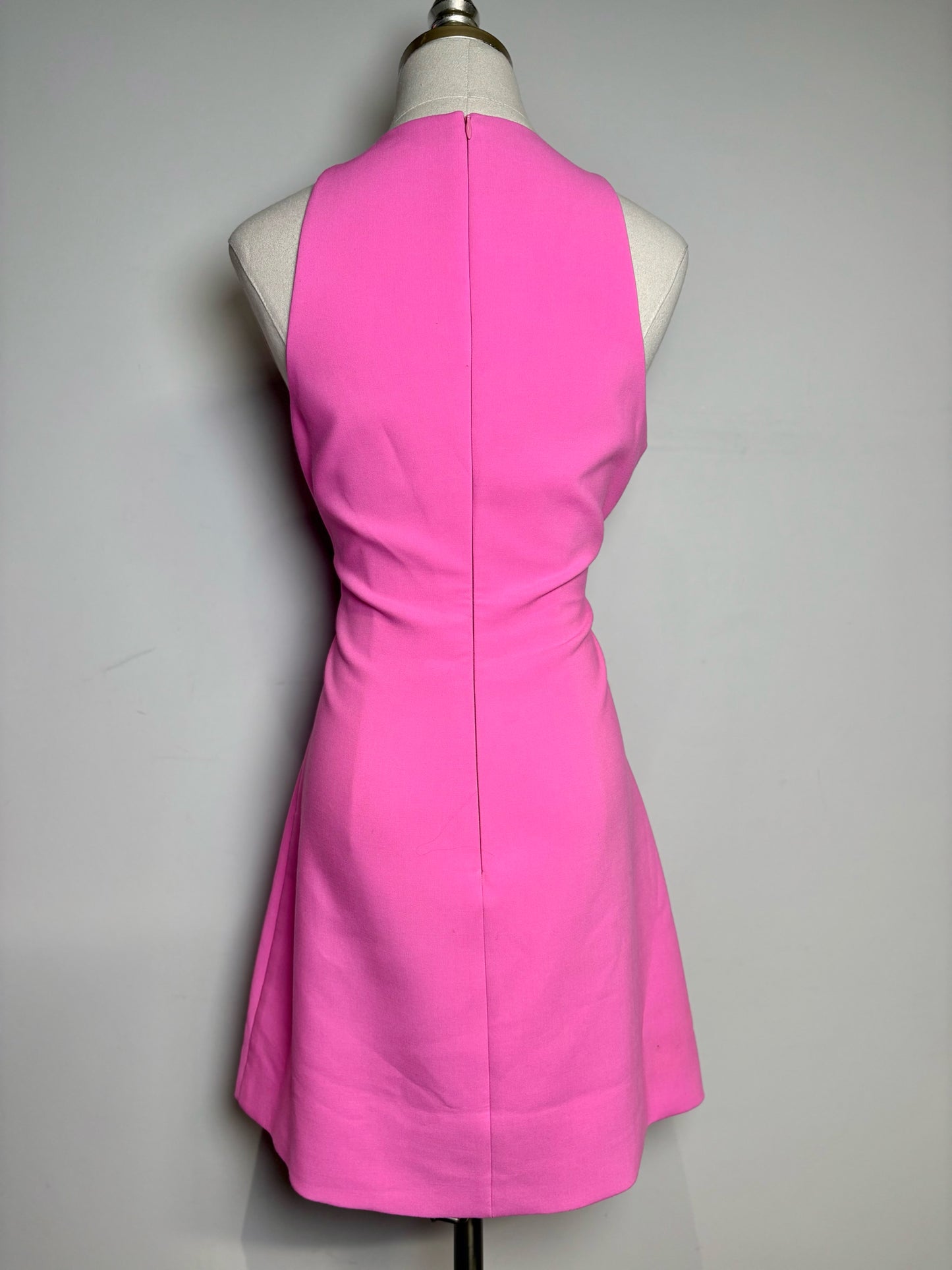 Women Size 6 Likely Hot Pink Solid Polyester Blend Women's Polyester Blend Dress
