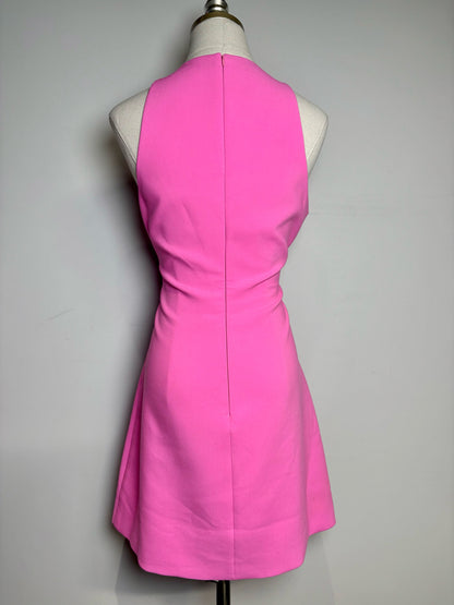 Women Size 6 Likely Hot Pink Solid Polyester Blend Women's Polyester Blend Dress