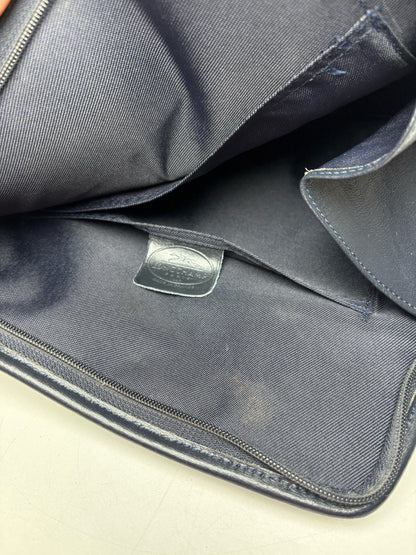 Women's Longchamp Roseau Navy Vintage Leather Pre-ownedl Medium Purse