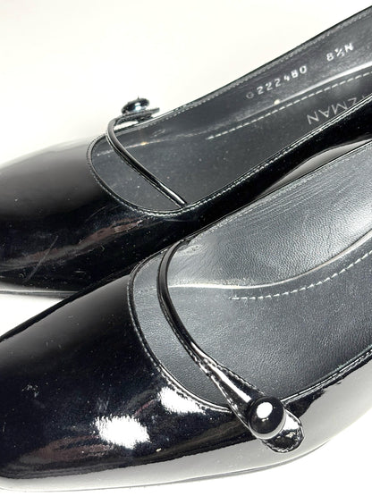 W Shoe Size 8.5N Stuart Weitzman Black Patent Leather Women's Pre-owned Pump