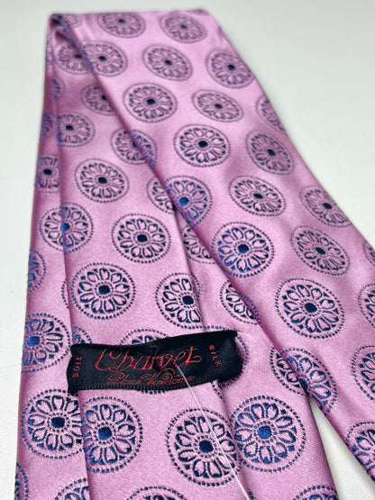 Charvet Pink, Blue Silk Embroidered Men's Tie