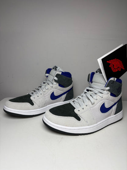 Women's Shoe Size 8.5 Nike Cobalt Blue & Charcoal Gray Suede NWT Pre-Owned High-Top Sneakers