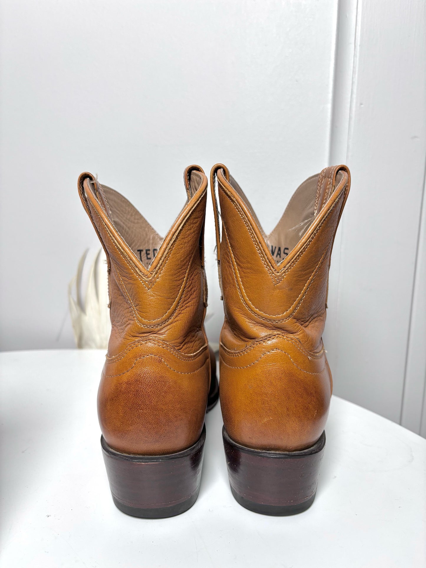 W Shoe Size 9 Tecovas Camel Leather Western Boots