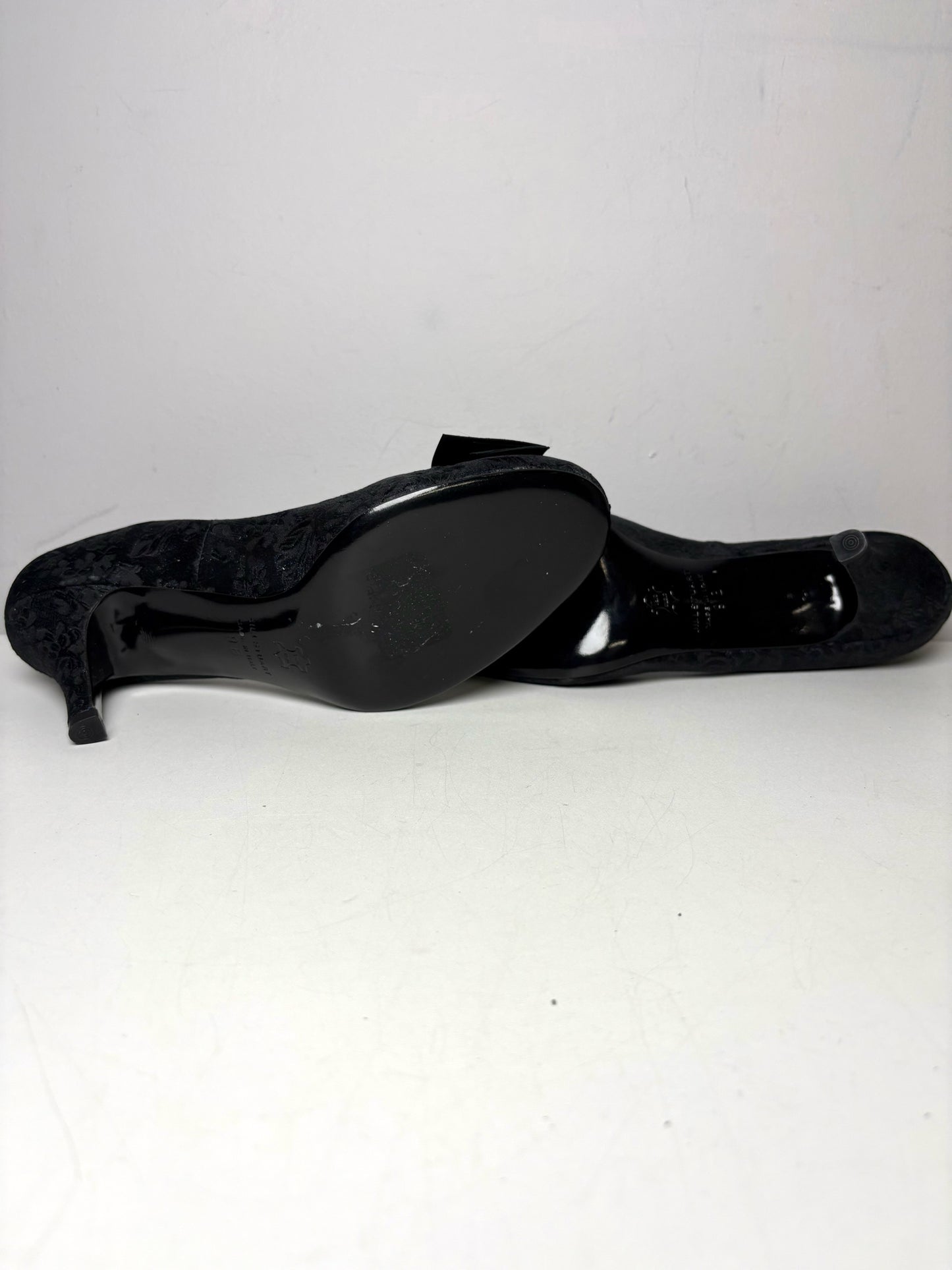 W Shoe Size 9 Jill Stuart Black Satin Women's NWT Heels