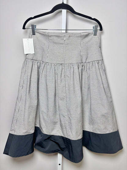 Women Size 40 (2/S) Paul Ka Black, White Micro Squares NWT Skirt