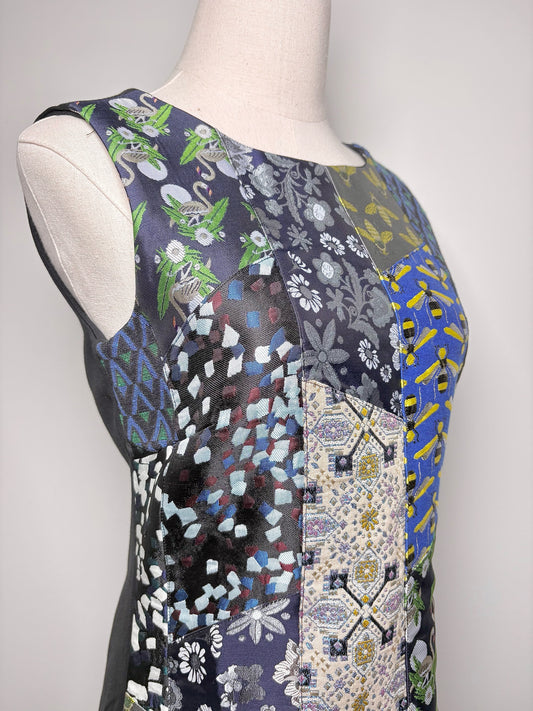 Women Size 4 Desigual Blue Print Cotton Blend NWT Dress