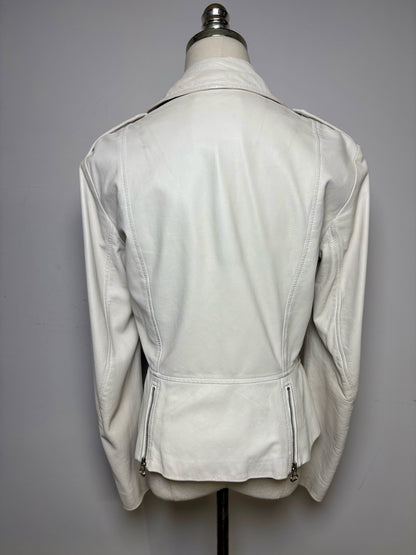 Women Size 2 3.1 Phillip Lim Bone Pure Leather Pre-Owned Moto Jacket