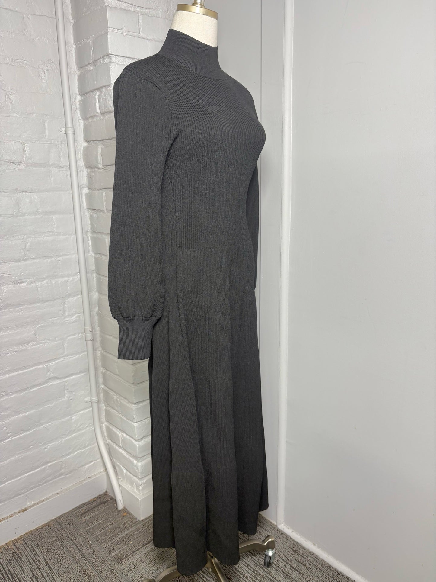 Women Size S Hill House Black Ribbed Dress