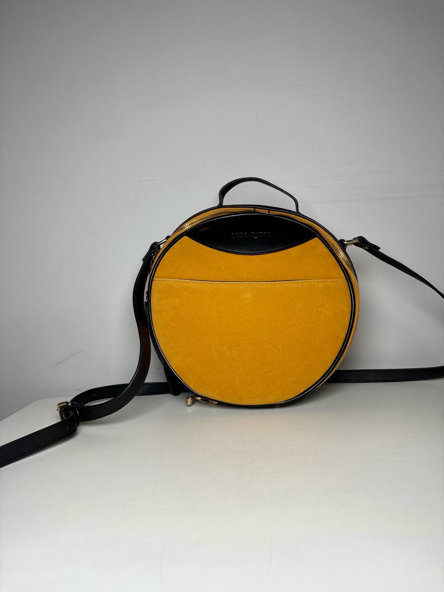 Ollie Quinn Suede Leather Pre-owned Black, Yellow Small Purse