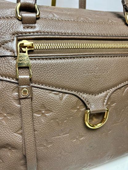 Women's Louis Vuitton Lumineuse PM Taupe Monogram Empreinte Leather Authentic Pre-Owned Bag