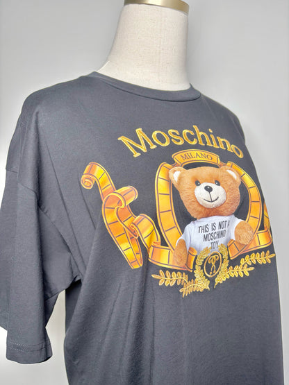 Women Size M Moschino Black Graphic Organic Cotton NWT Shirt