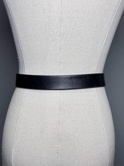 Mens Size M/L Gucci Black Leather Men's G-Buckle Belt