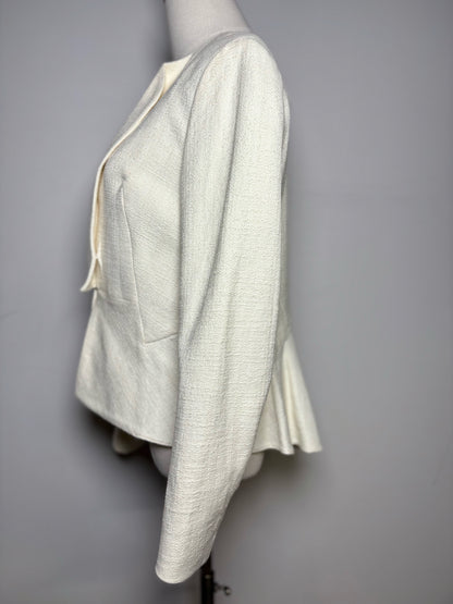 Women Size 8 Derek Lam 10 Crosby Cream Cotton Blend Pre-owned, NWT Blazer