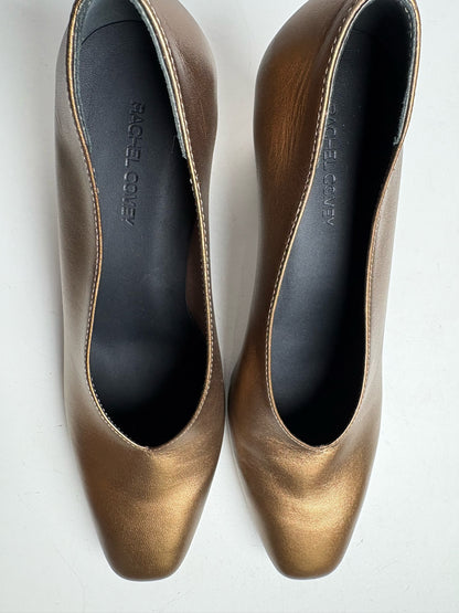 W Shoe Size 9.5 Rachel Comey Chloris Bronze Leather Cowhide Pre-owned, NWT Pumps