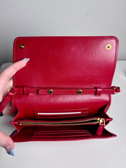Prada Nylon Pre-owned Red Small Wallet
